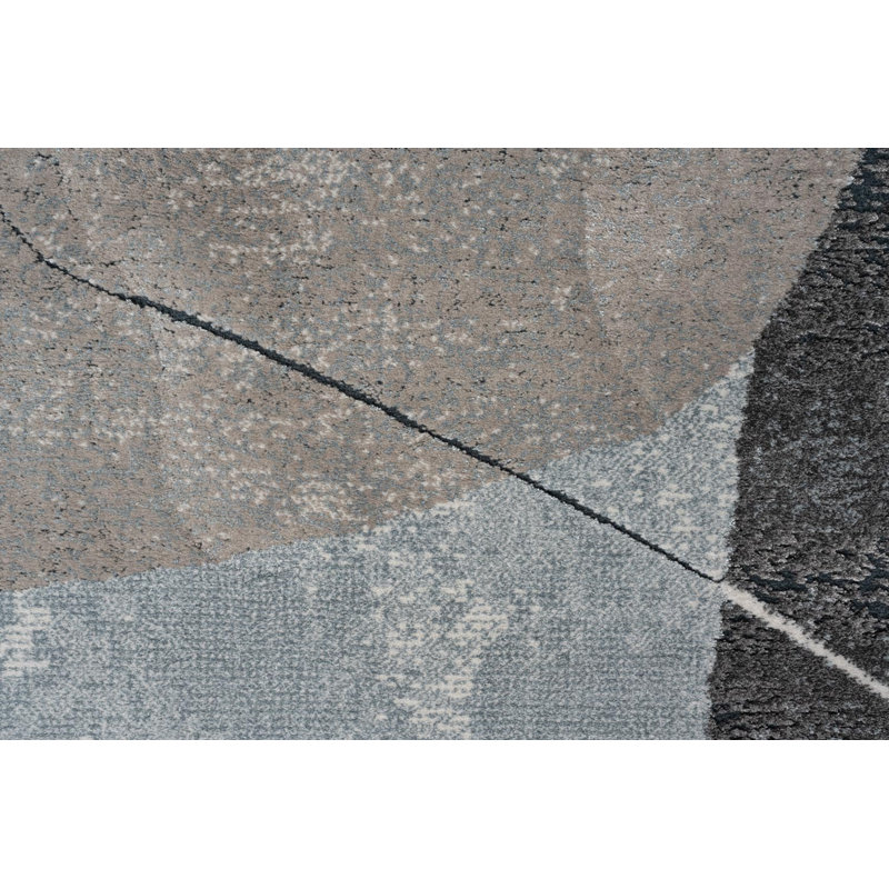 Canyon Power Loom Polyester Rug , Rectangle 200 x 290 cm, Grey