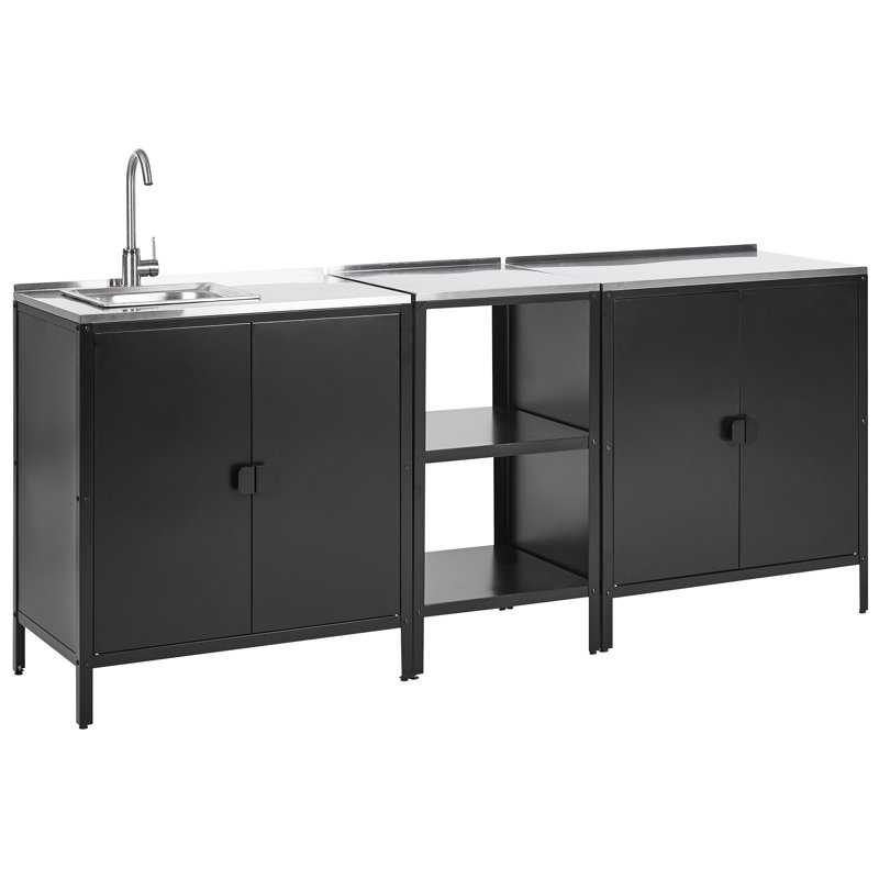 Beliani 210cm 3 Modular Outdoor Kitchen