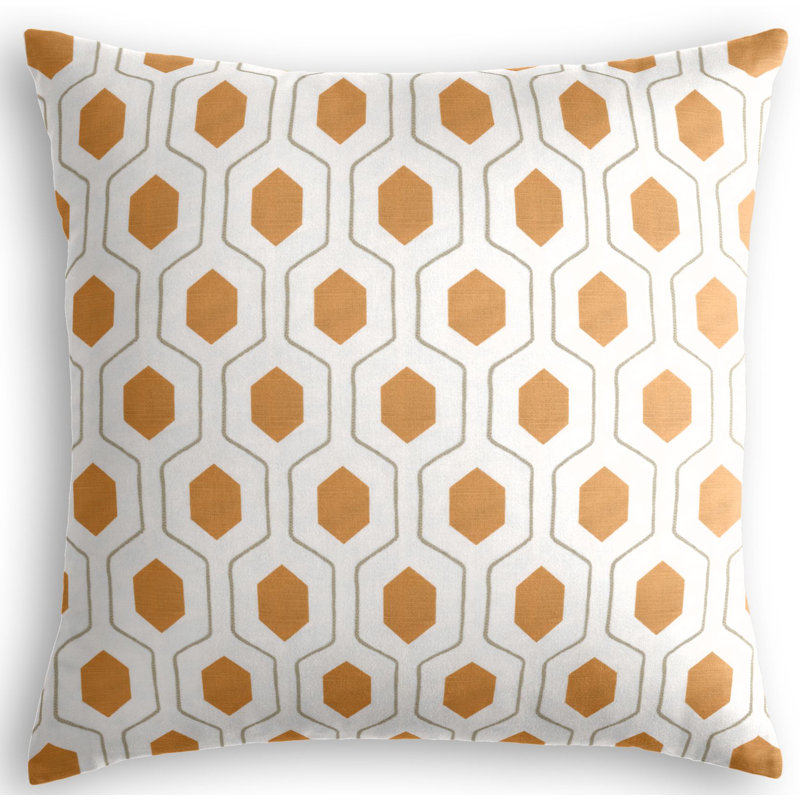 Everson Square Cotton Pillow Cover & Insert, 16" x 16", Poppy