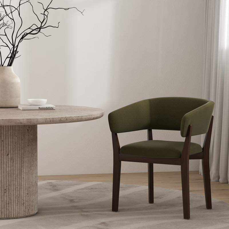 Fauteuil de salle à manger rembourré Blake, Vert