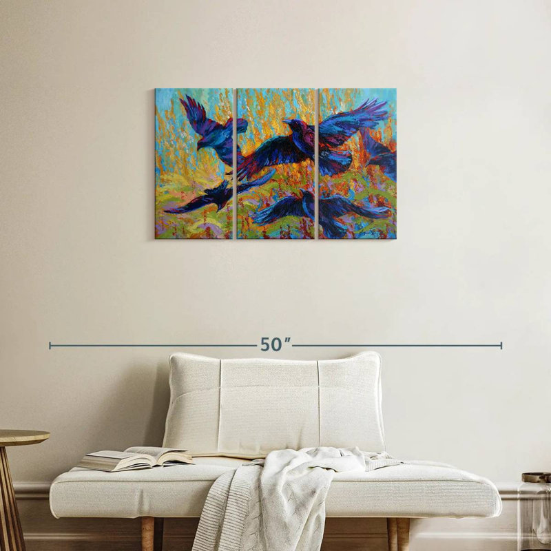 Brampt Crows III, 20" H x 33" W