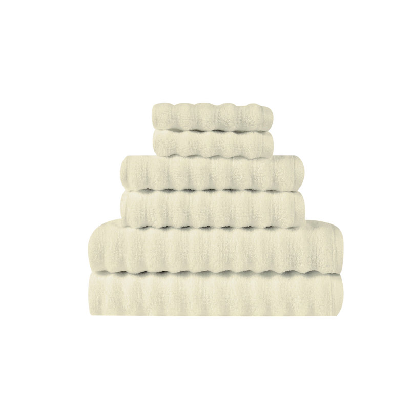 Ensemble de serviettes 6 pièces Sergio Zero Twist, Beige