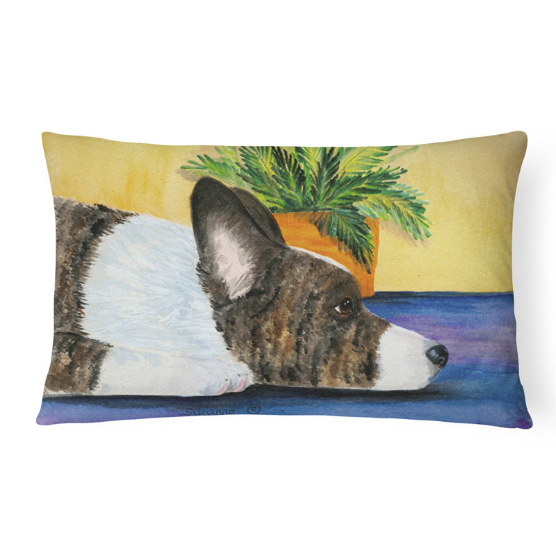 Coussin décoratif intérieur/extérieur corgi