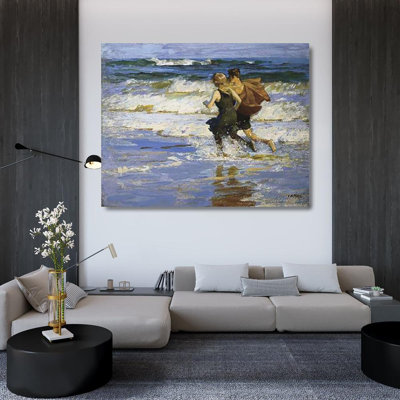 Art sur toile tendue par Rosecliff Heights Potthast, Edward Henry, à la plage