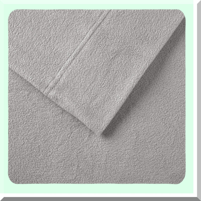 CozyWarm Micro Fleece Deep Pocket Sheet Set - Queen Size Bedding Bundle with Matching Pillowcase - 4 Piece Cold Season Sheets