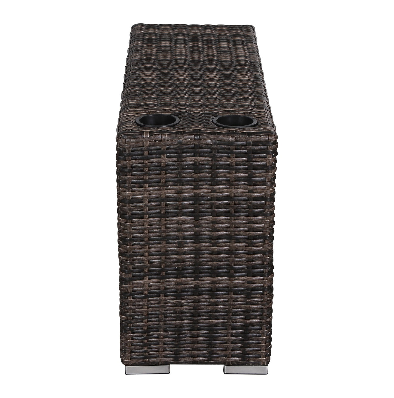 Arelys Rattan Wicker Fully Assembled 4 - Person Seating Group with Cushions, Brown , Sunbrella Canvas