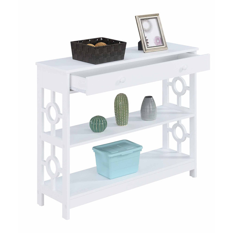 Odalis 40'' Console Table, White, 31.75" H x 40" W x 12"D