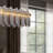 42'' Modern LED Chandelier, Smoked Gray Glass Pendant Light with Adjustable Color Temperature