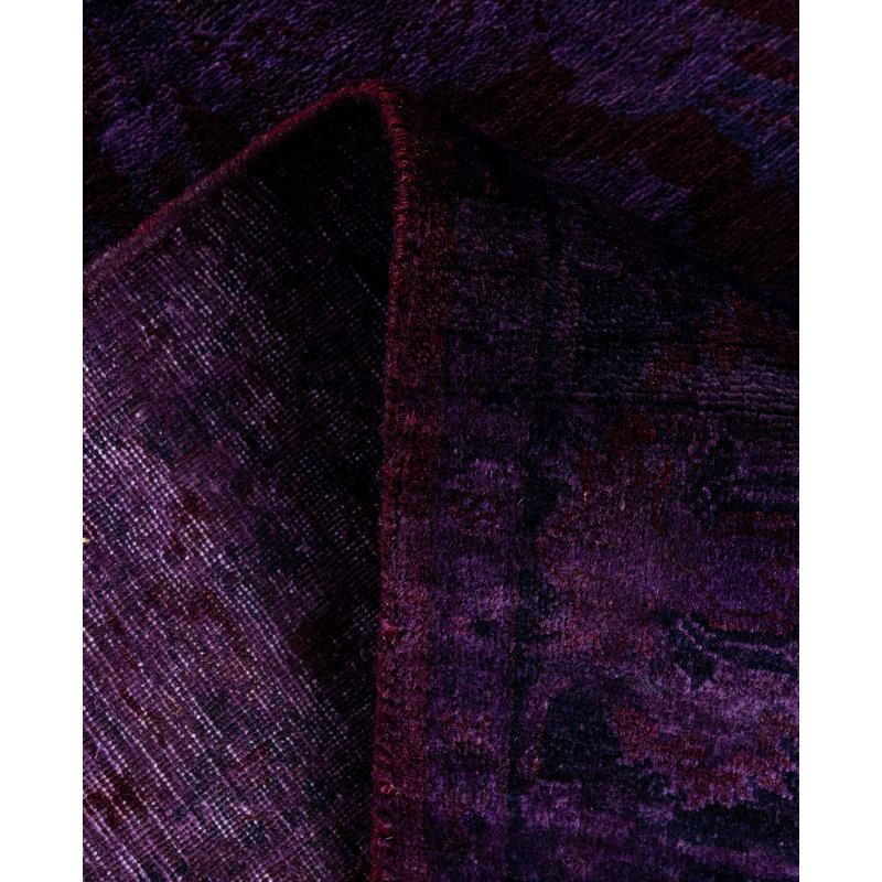Overdyed One-of-a-Kind 3' 2" X 5' 3" Hand Knotted Area Rug