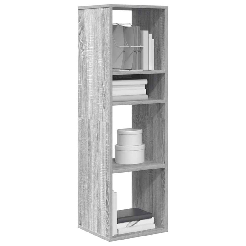 Adamsdale 34cm W Bookcase, (5 Shelves) 112cm H x 34 cm W x 31 cm D, Grey Sonoma