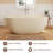 Fslefay 59'' Freestanding Bathtub Solid Surface Deep Soaking Tubs-124635948