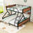 Metal Bunk Bed with Guardrails, Shelves, and Modern LED Lighting-1341997407