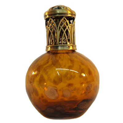 Green Coloured Glass Berger Oil Lamp