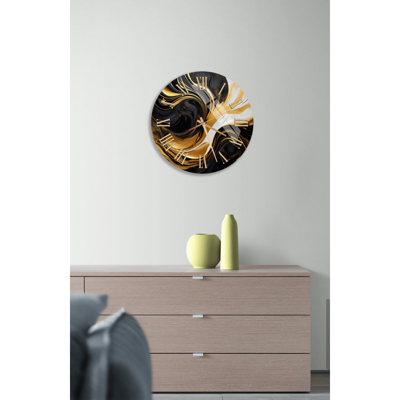 Horloge murale Dramatic, Doré