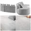 Canapé modulaire incurvé moderne 111,4 po avec revêtement moelleux en flanelle de style moderne avec surface moelleuse, coussins en mousse et à ressorts, sièges de loisirs multi-personnes pour le salon-705685531