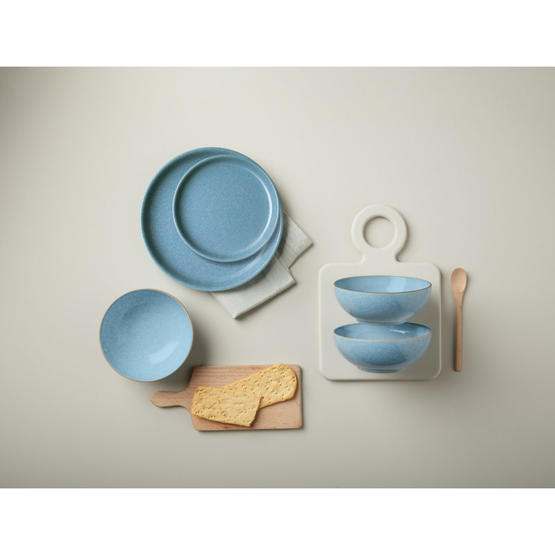 Denby Elements Coupe Cereal Bowls, Blue