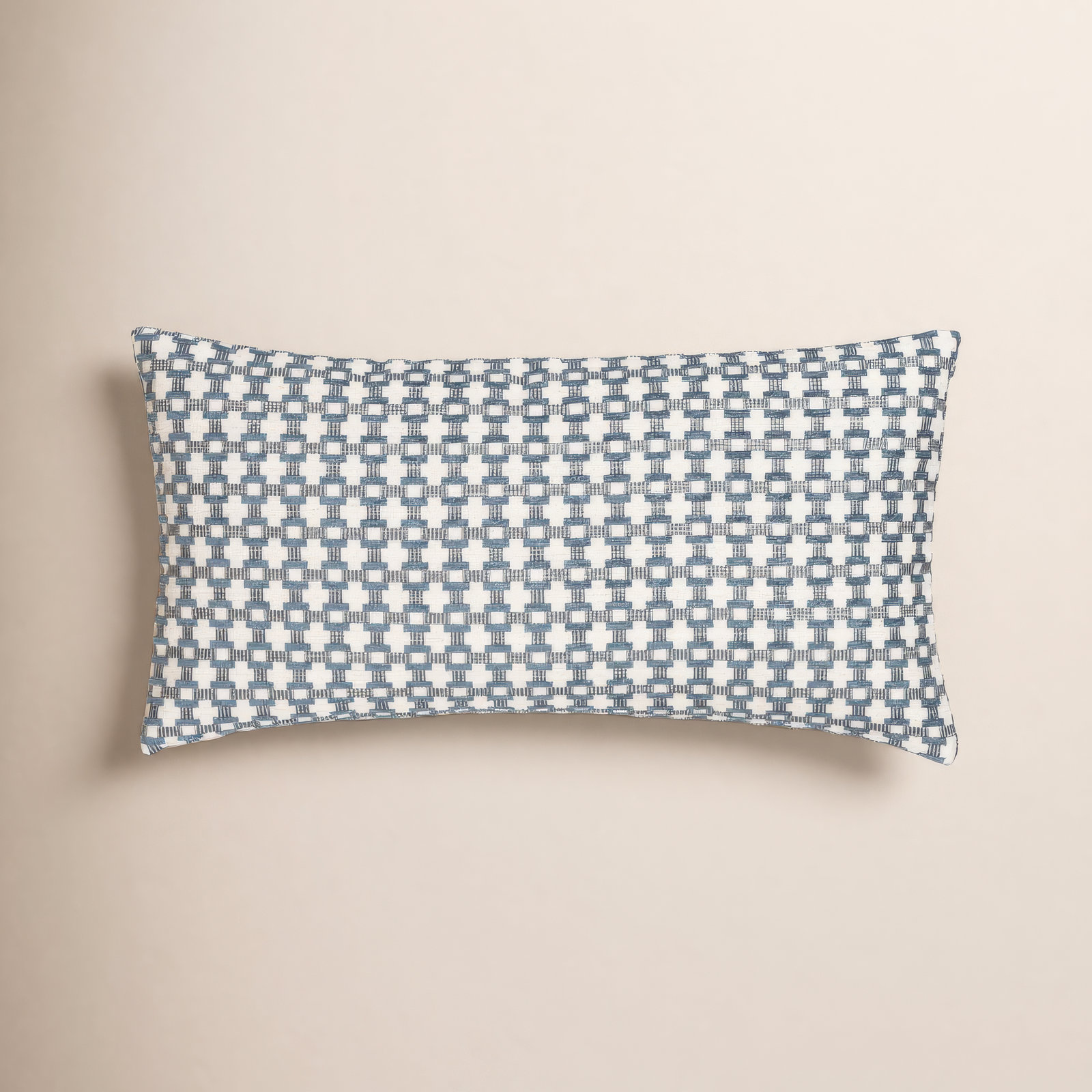 Birch Lane Stride Throw Pillow Lumbar, Polyester, Blue Geometric
