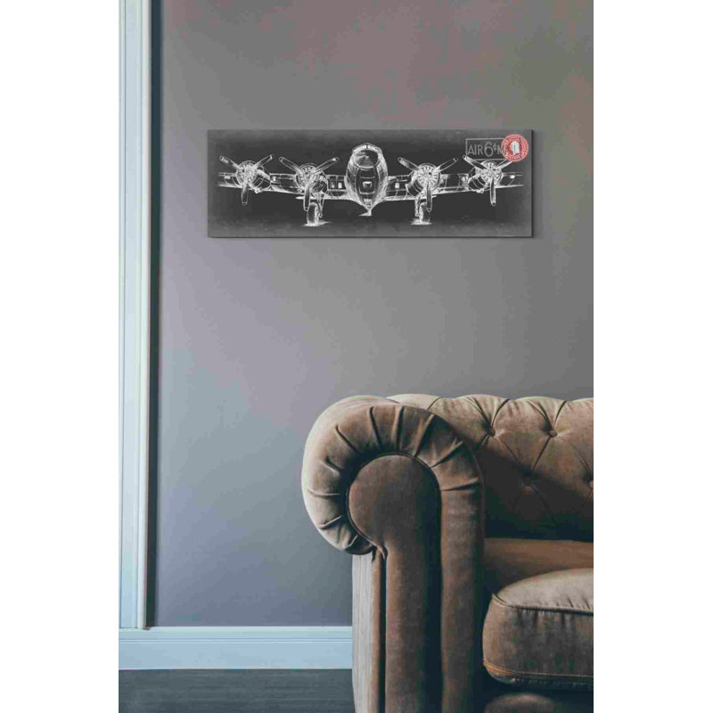 «Aeronautic Collection F» par Ethan Harper, art mural sur toile, H 12 po x l 36 po x P 1,5 po