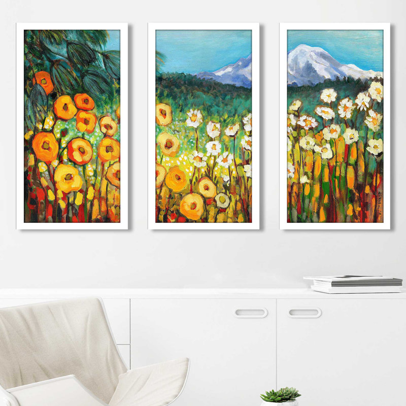 "From A Distance" par Jennifer Lommers, impression sur acrylique 3 pièces, H 33,5 po x l 52,5 po x P 1 po