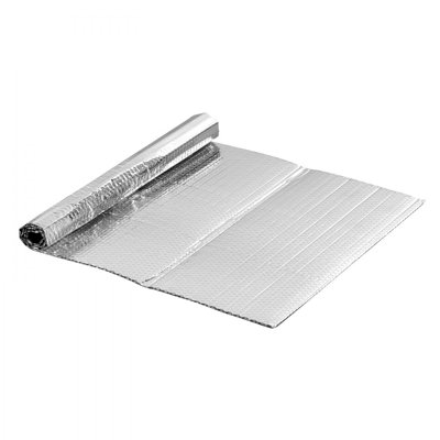 Double Reflective Insulation Sheet, Double-Sided Aluminum Foil Radiant Barrier, 6mm 24 in x 4 ft, Dual-Layer Air Bubble Heat Reflective Shield, Thermal Insulation Rolls for Garage Door Window RV Roof