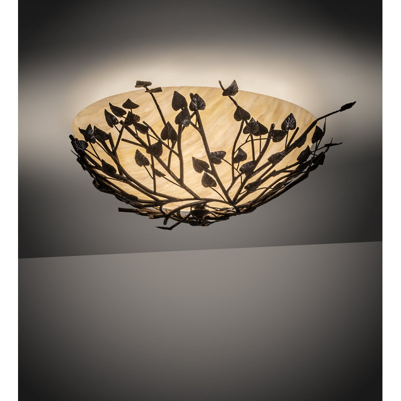 Rustic Lodge 4 - Light Semi Flush Mount