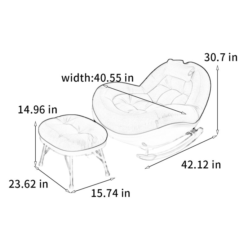 Chaise berçante confortable et sécuritaire