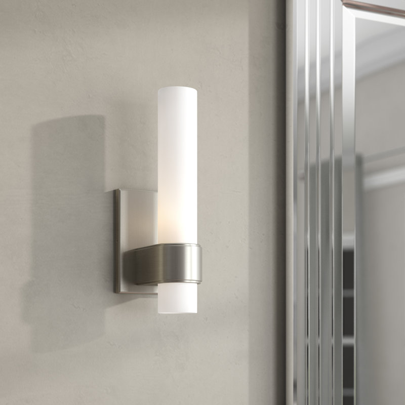 Elly Steel LED Armed Sconce, Brushed Nickel
