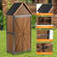 Armoire de rangement extérieure avec tablette et portes doubles