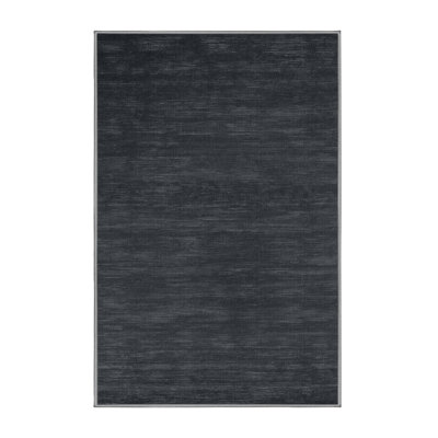 Tapis gris uni lavable à la machine