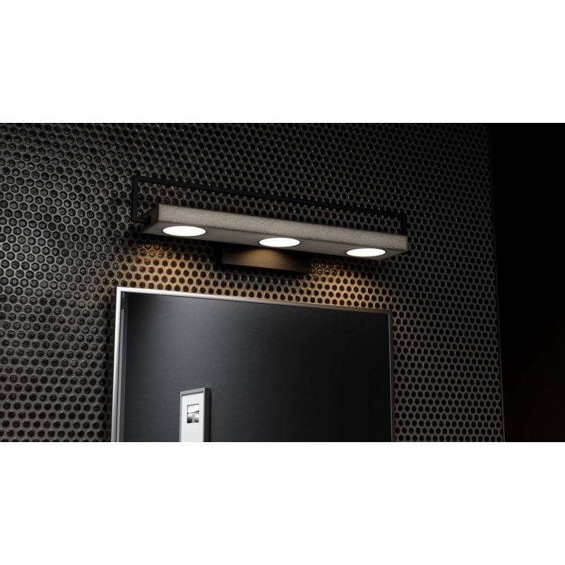 Barre de salle de bain à 1 lumière DEL à intensité variable noire