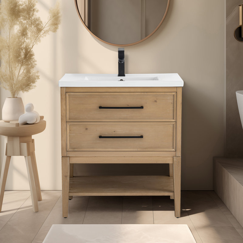 Ensemble de meuble-lavabo simple 30,13 po Brodnax, Essence de sapin