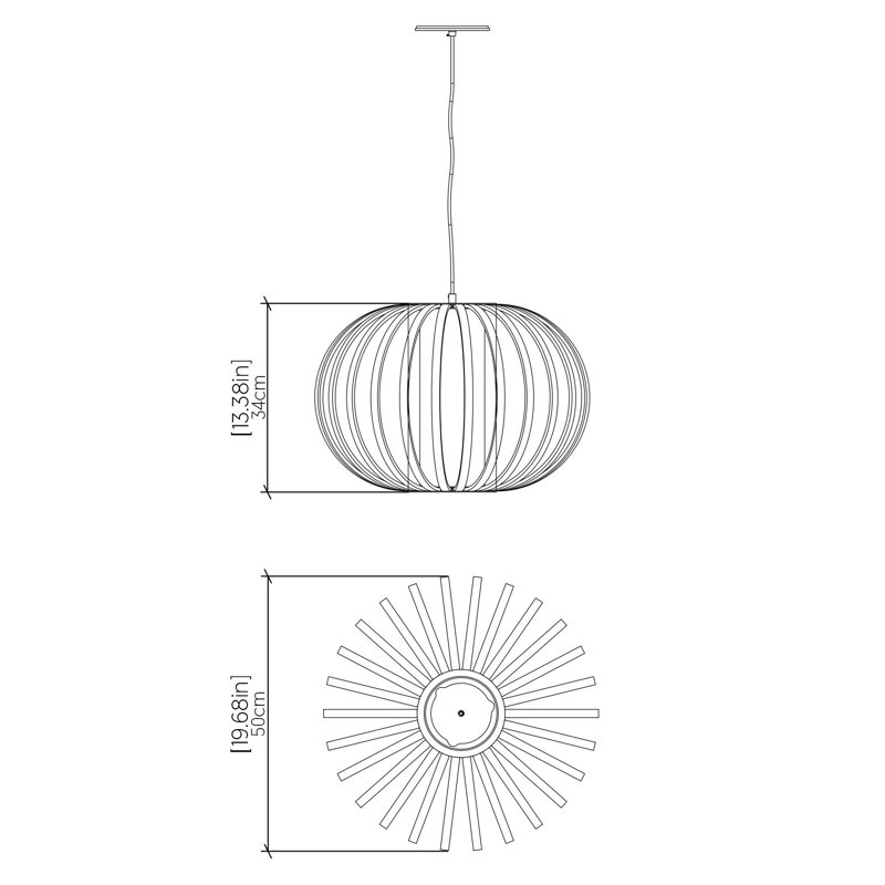 Balloon 1 - Light Pendant, Imbuia
