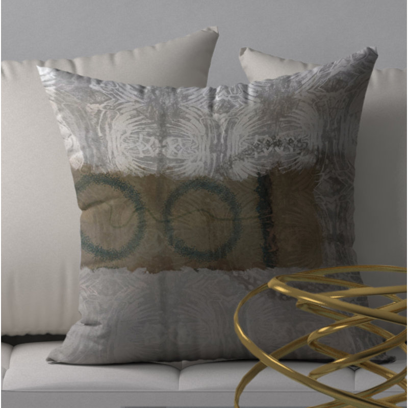 Abstract Reversible Throw Pillow, 20" x 20"