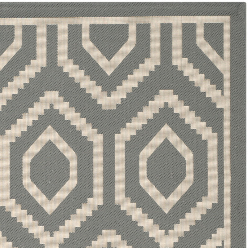 Doerr Hooked Grey/Beige Indoor/Outdoor Rug, Rectangle 160 x 231 cm