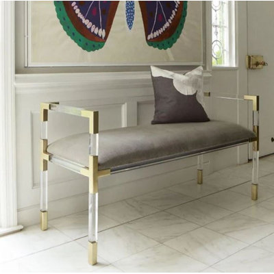 Velvet Upholstered Bench