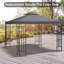 Housse de remplacement pour abri de jardin gris foncé 9,8 'X, 2, 2 auvent extérieur, 9,8', gris, utilisation protégée