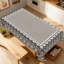Nappe géométrique, motif à losanges gris minimaliste, nappe rectangulaire lavable, parfaite pour les repas à l'intérieur et les réunions de famille-1880567855