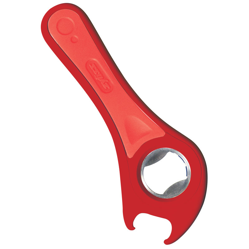 Red Ergonomic Stainless Steel Multi-Function Can and Bottle Opener