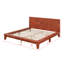 Structure de lit plateforme avec tête de lit, lit plateforme en bois avec lattes de bois, aucun sommier nécessaire-2114170553-2114170552