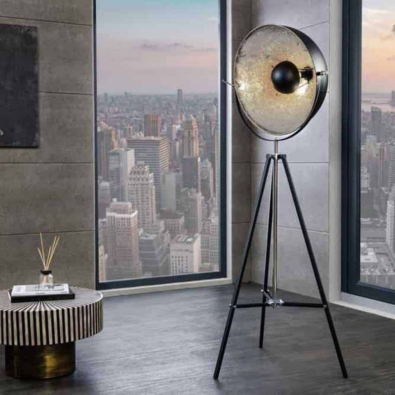 Fiedler 168cm Tripod Floor Lamp, Black/Silver