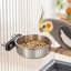 Ensemble de 2 contenants alimentaires en acier inoxydable pour oiseaux