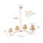 4-lamp brown paper rope adjustable pendant light