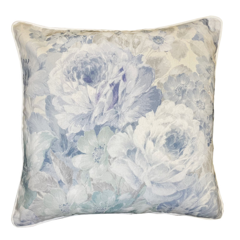 Deneuve Abstract Blue Sqaure Cushion