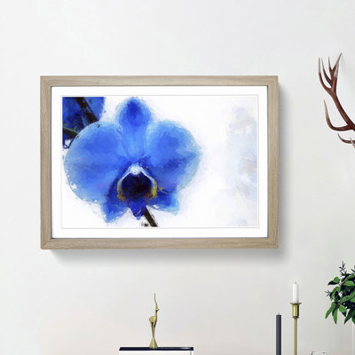 Blue Orchid in Abstract - Picture Frame Painting Print on MDF