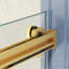 Porte de douche à dérivation, porte coulissante, avec verre trempé 5/16 po et finition or brossé 6074-123210407