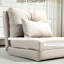 Lit de salon Flip Chair: réglable, pliable, revêtement de sol en lin beige: lit convertible avec coussins, pour la maison