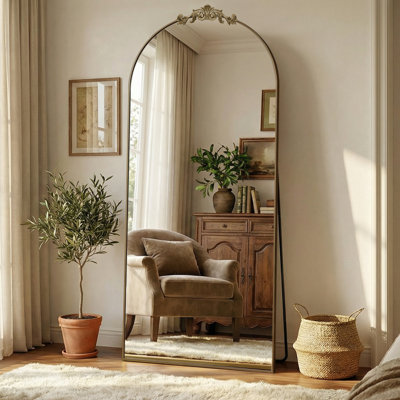 Oversized Vintage Arch Accent Full Length Wall/Floor Mirror