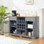 Buffet Modern Farmhouse, buffet avec 2 tiroirs et élégantes armoires en verre