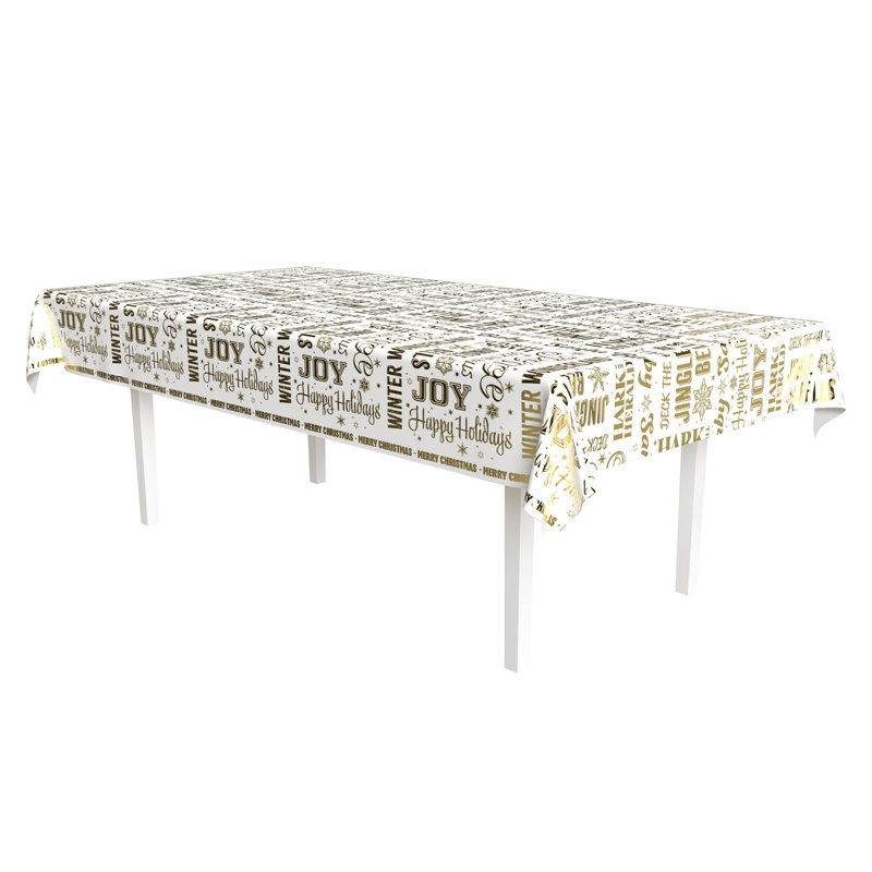 Christmas Metallic Holiday Expressions Tablecover