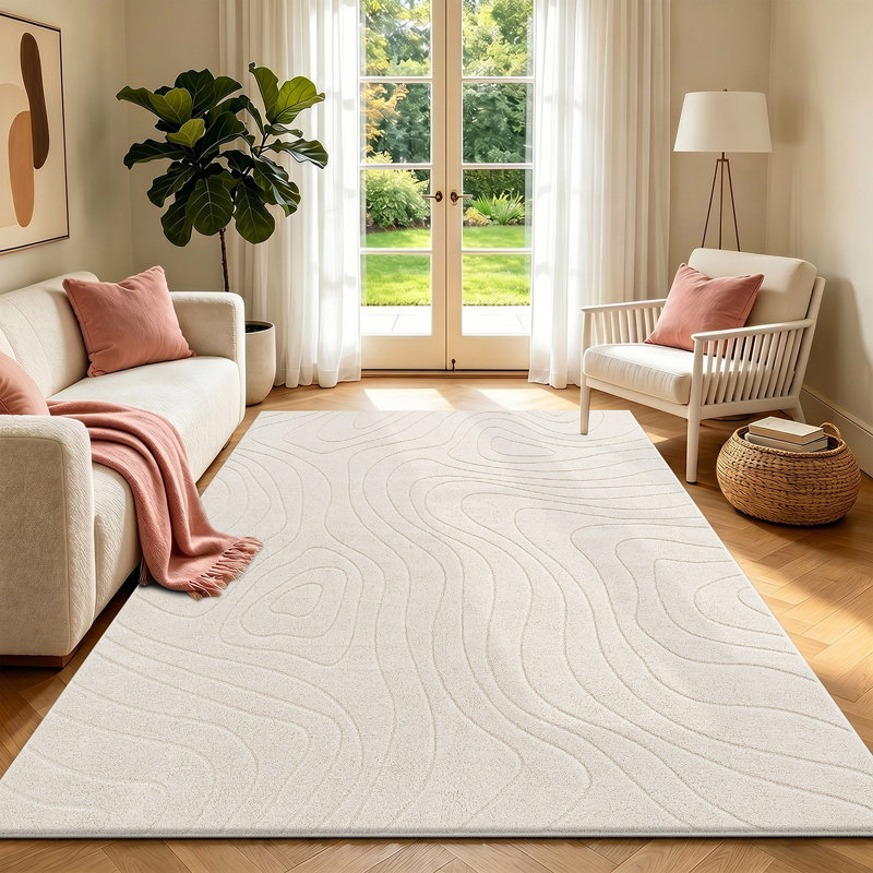 Tapis d'intérieur moderne antidérapant lavable Modern, Rectangle 60 po x 84 po